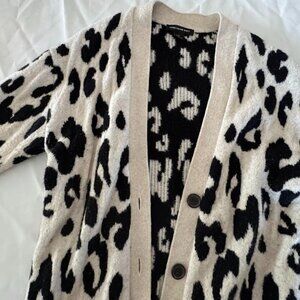 Something Navy Leopard Cardigan